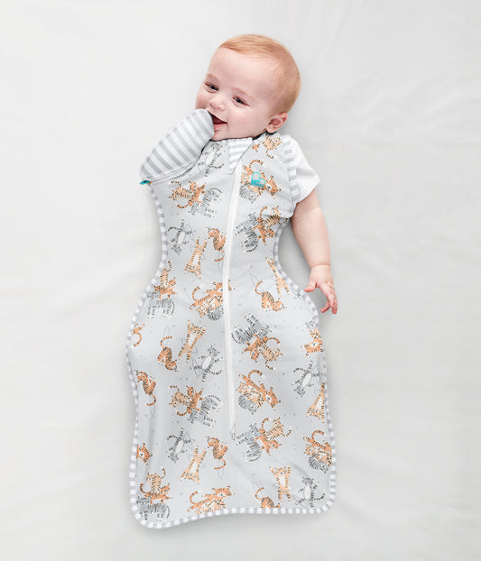 Swaddle Up™ Transition Bag 1.0 TOG Cotton Grey Cheeky Tiger