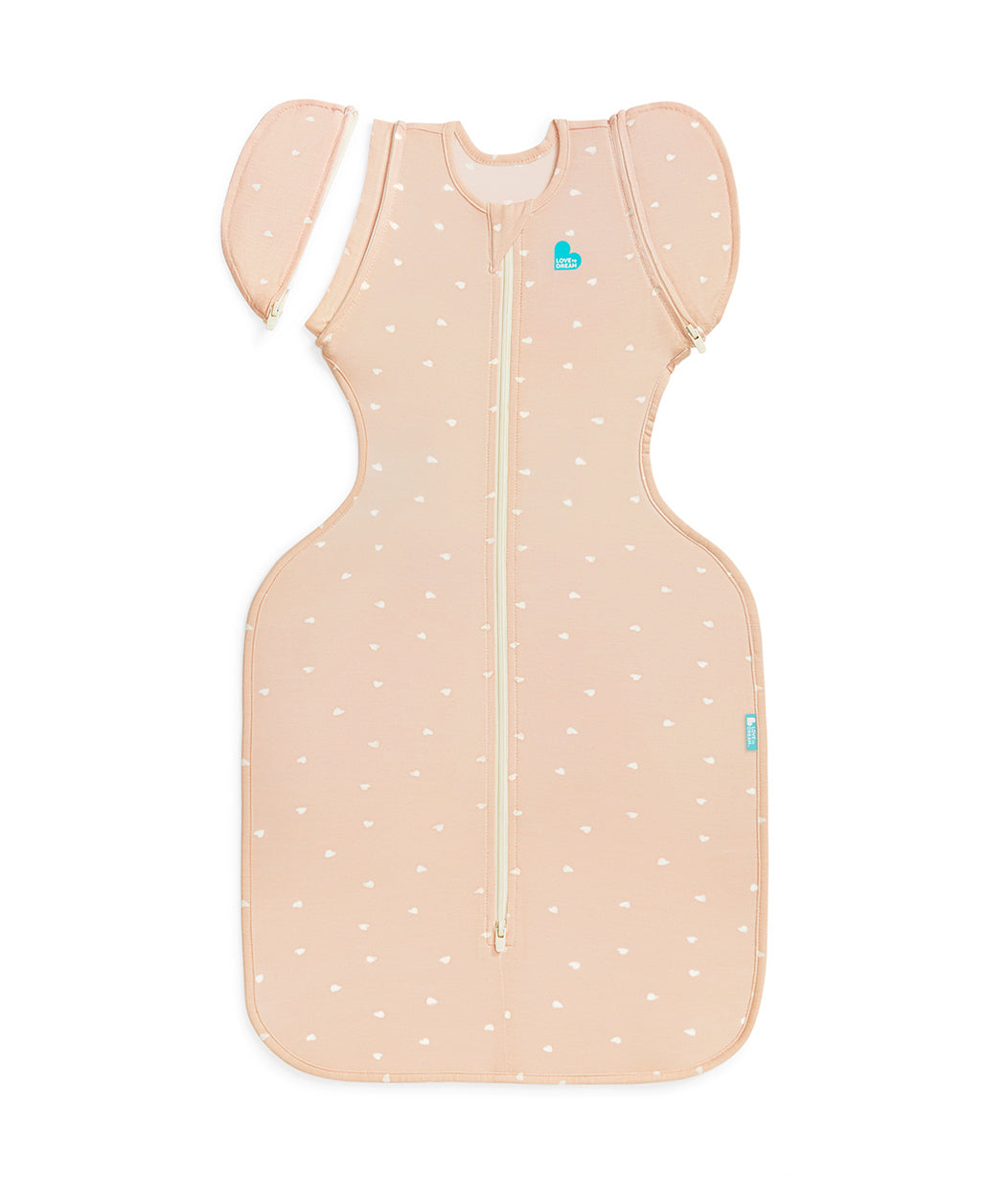 Swaddle Up™ Transition Bag 0.2 TOG Viscose from Bamboo Blush Hearts