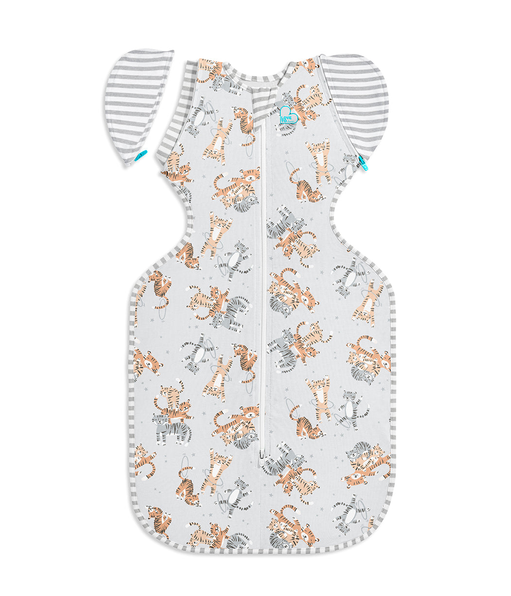 Swaddle Up™ Transition Bag 1.0 TOG Cotton Grey Cheeky Tiger