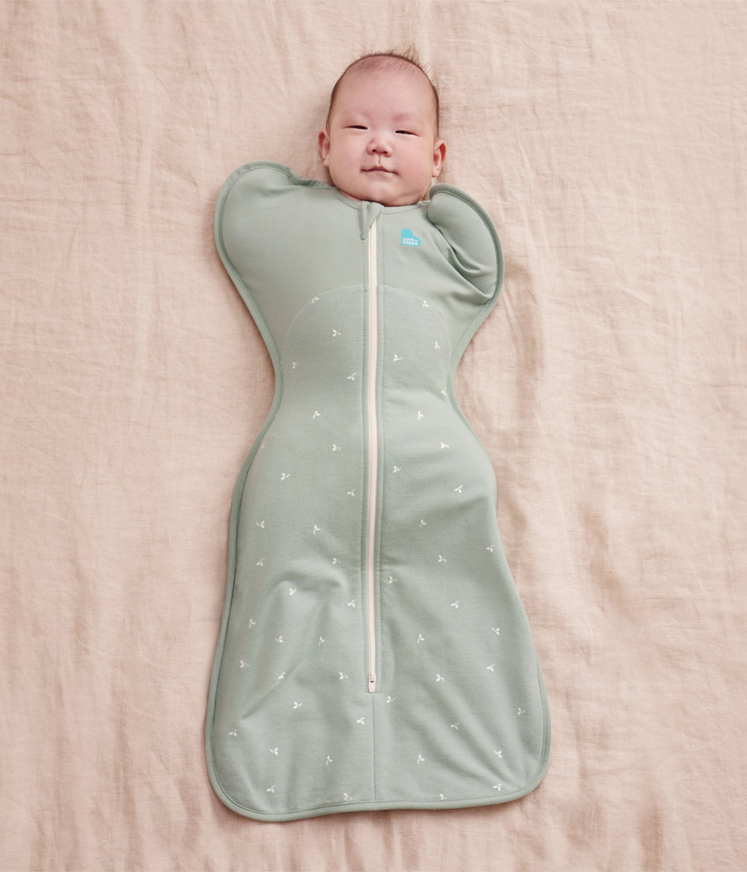 Swaddle Up & Romper Bundle | 1.5 TOG | Bamboo | Olive Twigs | Cream Lemons