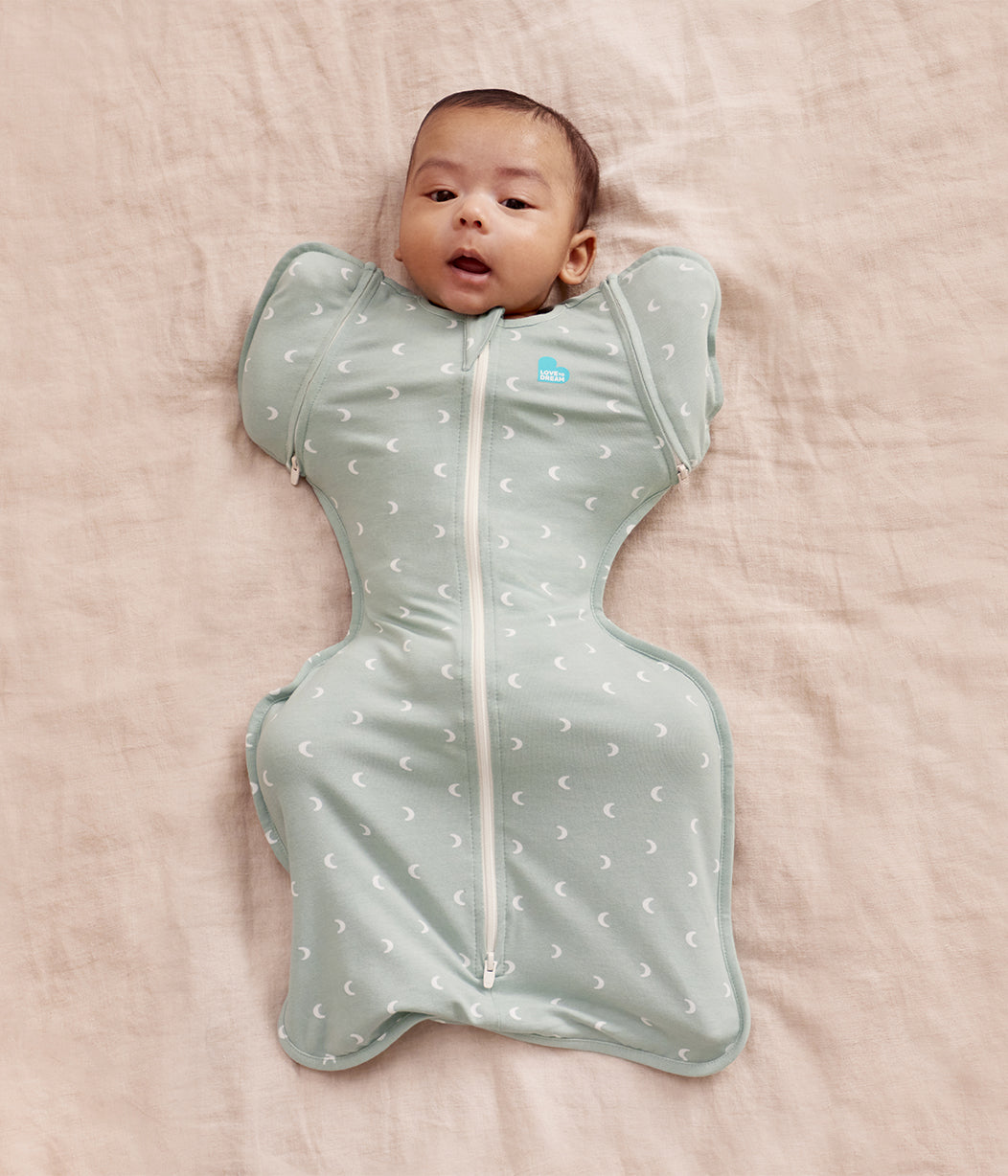 Swaddle Up™ Early Roller Transition Bag 1.0 TOG Cotton Olive Moon