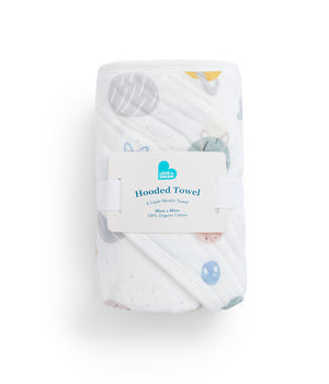 Hooded Towel Cotton White Rocket