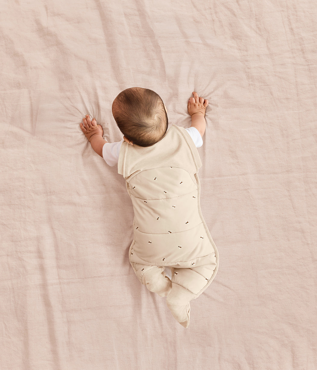 Swaddle Up™ Transition Suit 2.5 TOG Cotton Oatmeal Bees