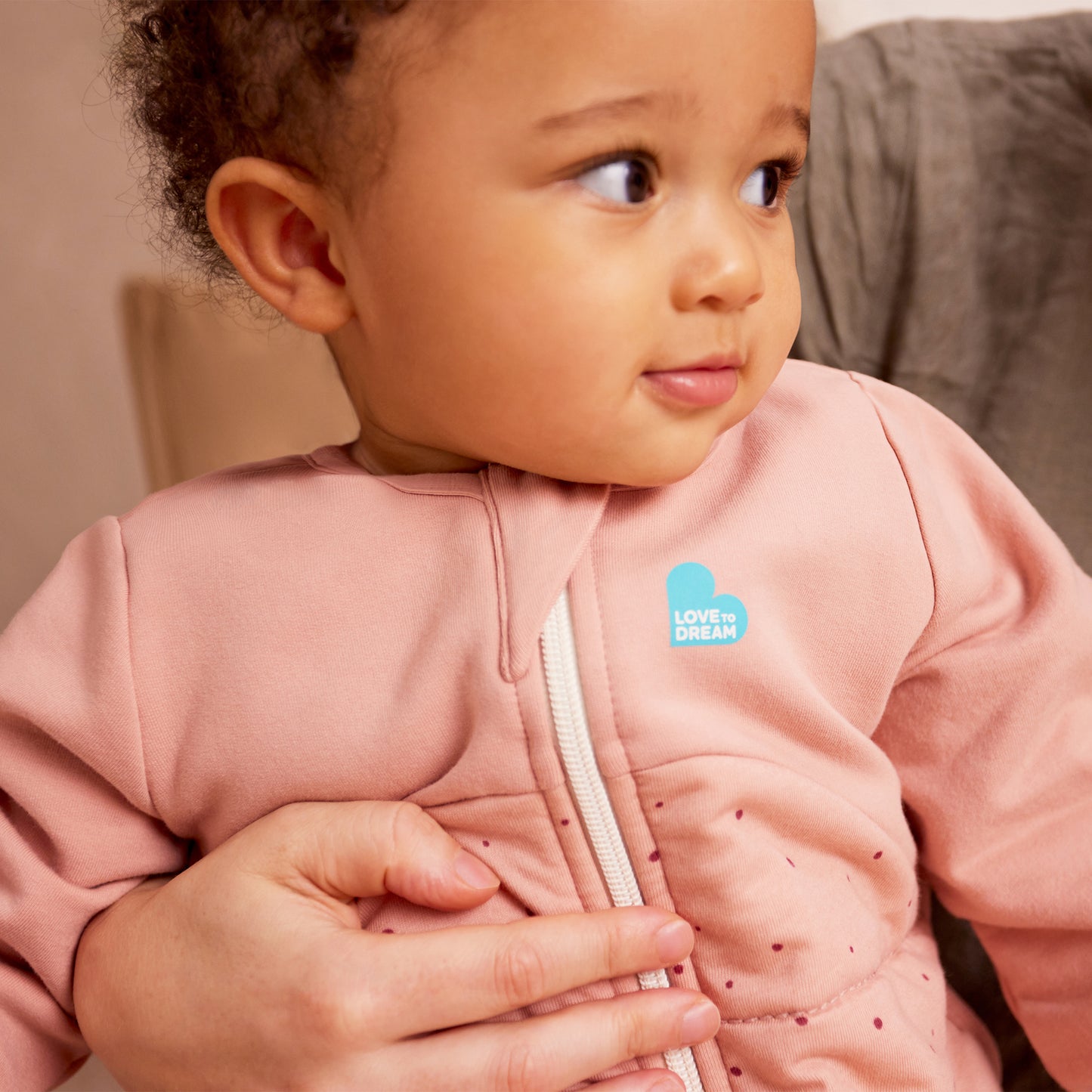 Sleep Bag Long Sleeve 2.5 TOG Quilted Cotton Rose Pebbles