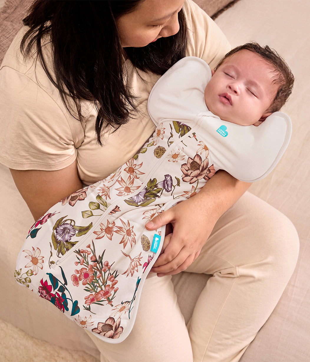 Swaddle Up™ 2.5 TOG Quilted Cotton Cream Wandering Folk