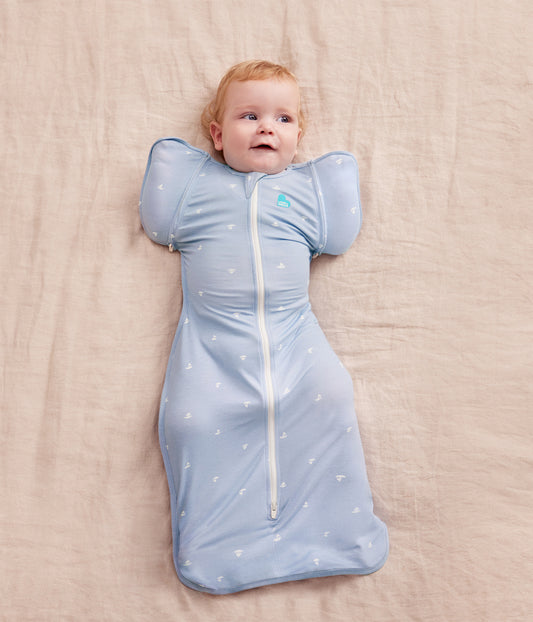 Swaddle Up™ Transition Bag 1.0 TOG Viscose from Bamboo Mist Blue Boats