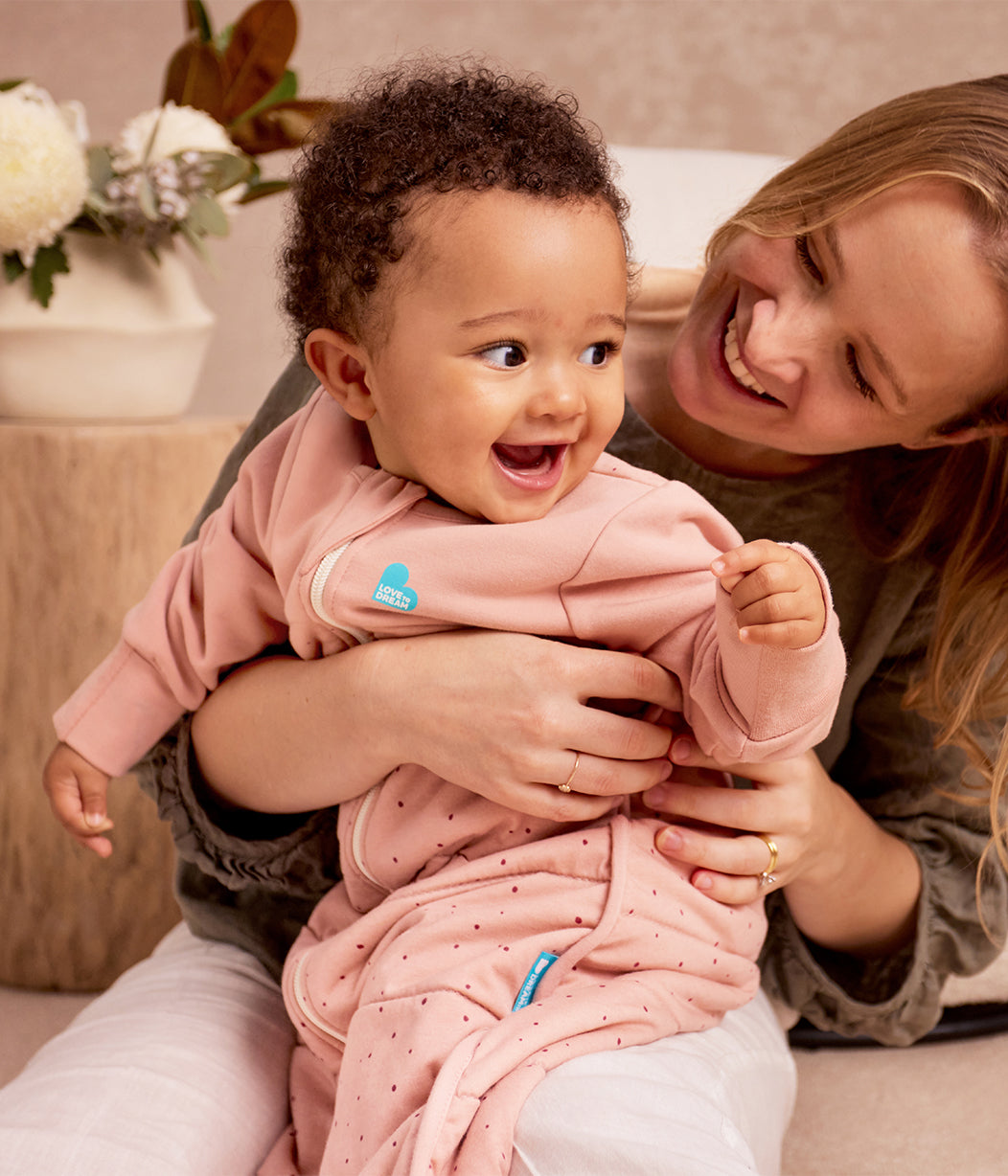 Sleep Bag Long Sleeve 2.5 TOG Quilted Cotton Rose Pebbles