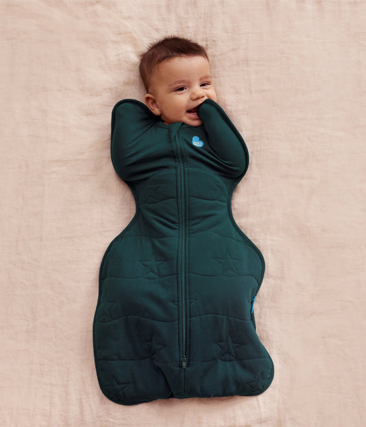 Swaddle Up & Romper Bundle | 3.5 TOG | Bamboo | Forest | Deep Olive