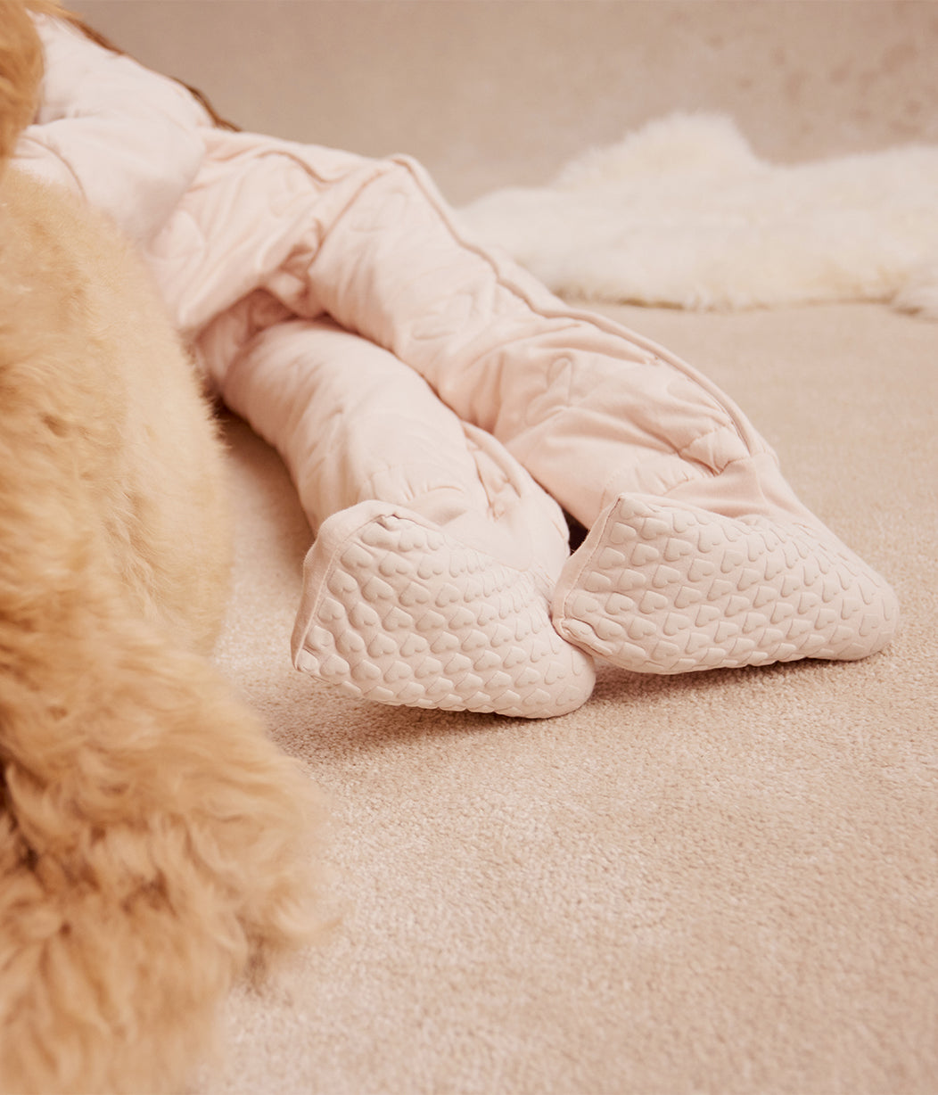 Sleep Suit Long Sleeve 3.5 TOG Cotton Blush Heart Quilting