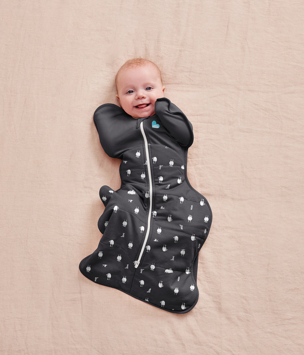 Swaddle Up Starter Bundle | 2.5 TOG | Charcoal Little Dreamer | White Dreamer | Charcoal Lamb