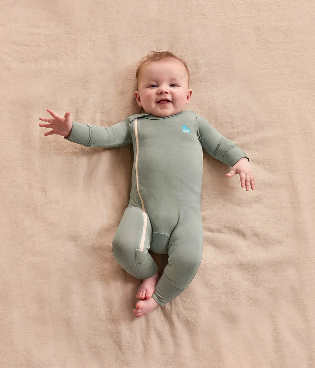 Swaddle Up & Romper Bundle | 1.0 TOG | Bamboo | Cream Dino Snore | Deep Olive