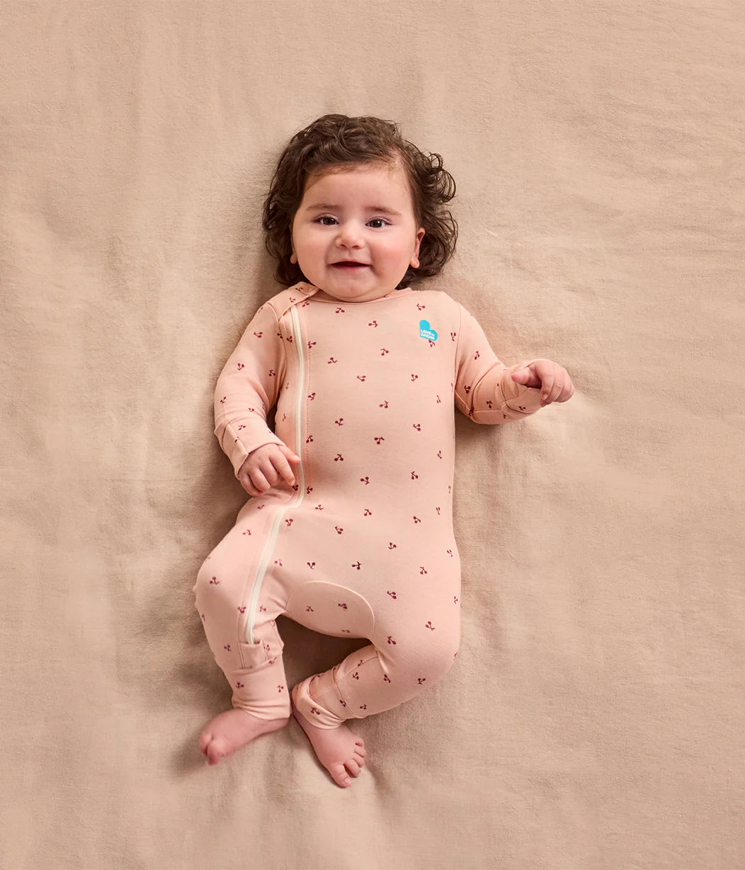 Sleep Bag & Romper Bundle | 1.0 TOG | Bamboo | Pink Twinkle | Blush Cherries