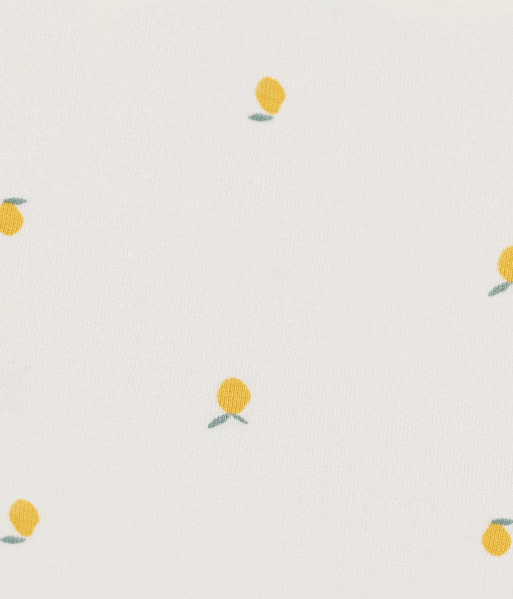 HushDry™ 2-in-1 Waterproof Fitted Cot Sheet Viscose from Bamboo Cream Lemons