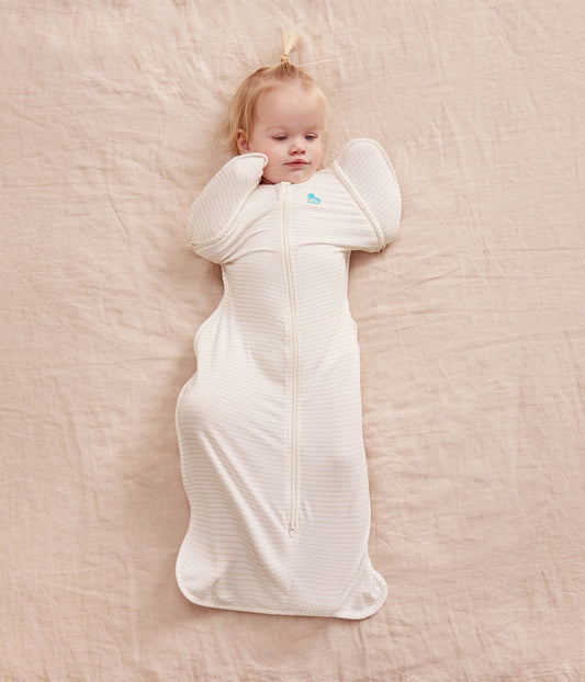 Swaddle Up™ Transition Bag 0.2 TOG Cotton Tan Breton Stripe