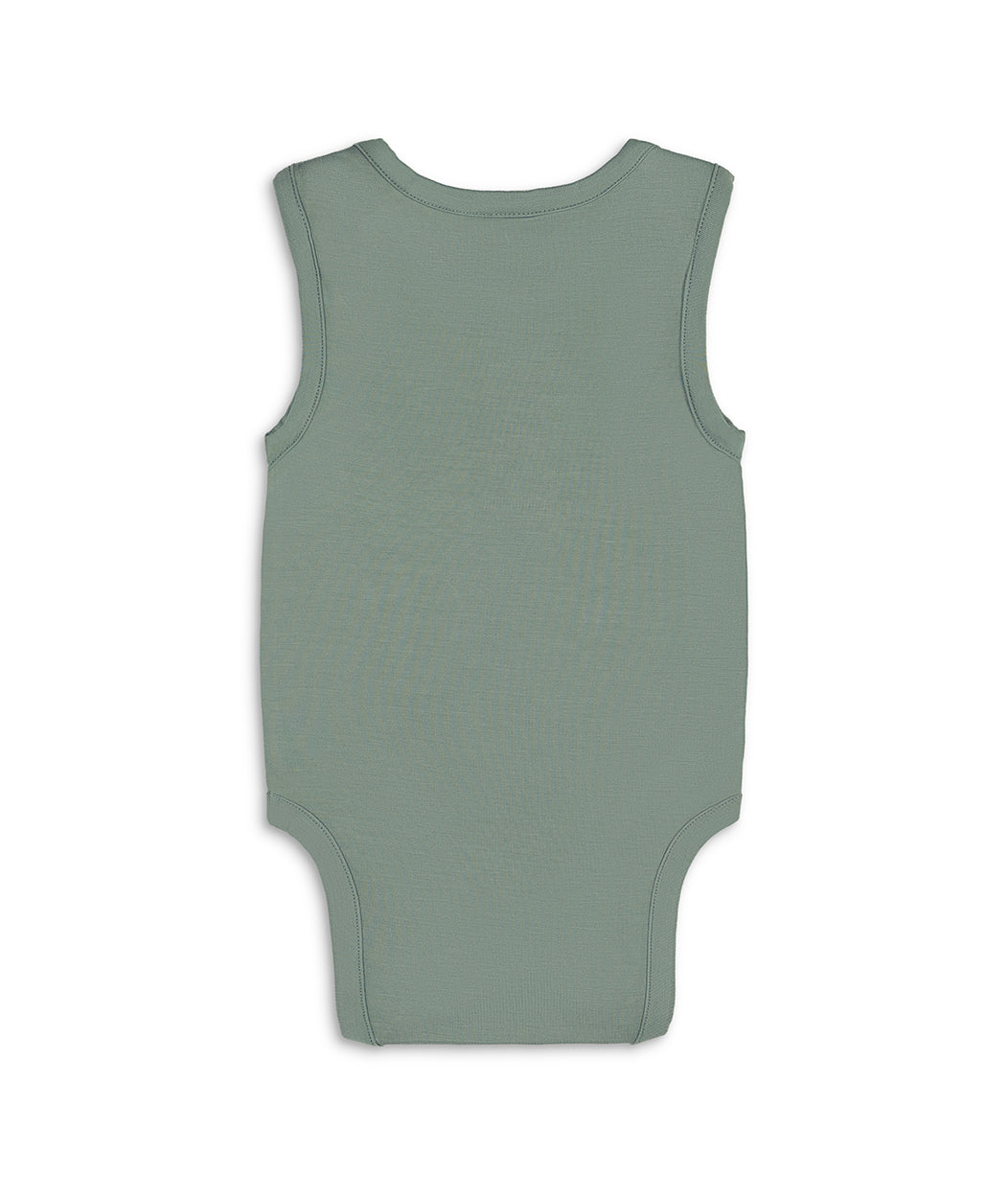 Bodysuit Sleeveless Viscose from Bamboo Deep Olive