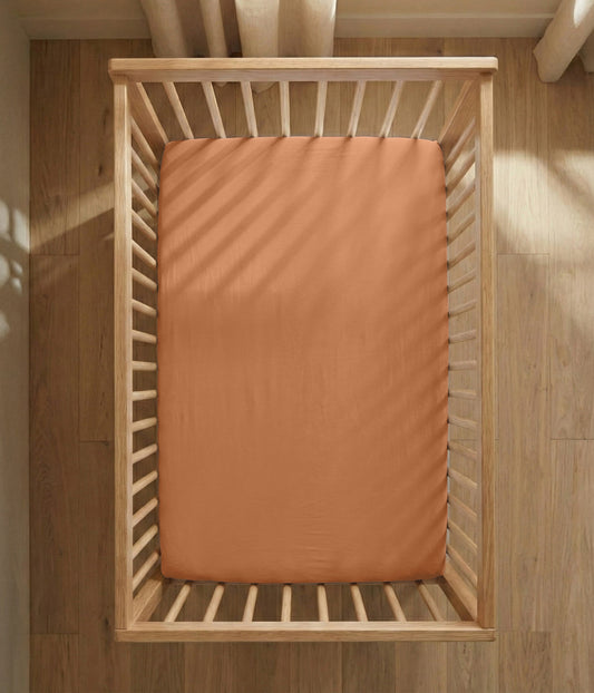 HushDry™ 2-in-1 Waterproof Fitted Cot Sheet Viscose from Bamboo Hazel