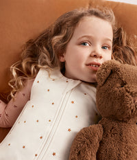 Sleep Bag Sleeveless 1.5 TOG Cotton Buff Twinkle Embroidery