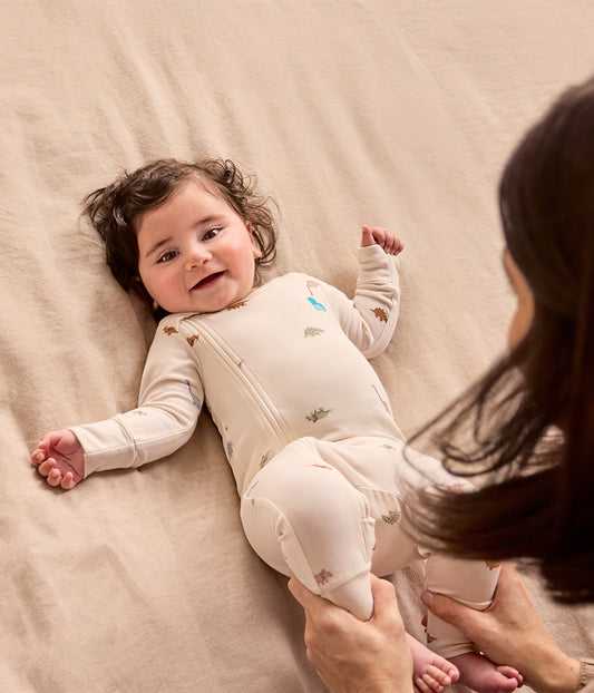 Romper Viscose from Bamboo Cream Dino Snore