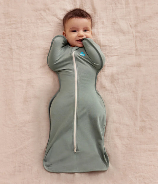Newborn Essentials Bundle | Swaddle Up 1.0 TOG | Bib | Wash Cloth | Burp Cloth | Hooded Towel | Olive
