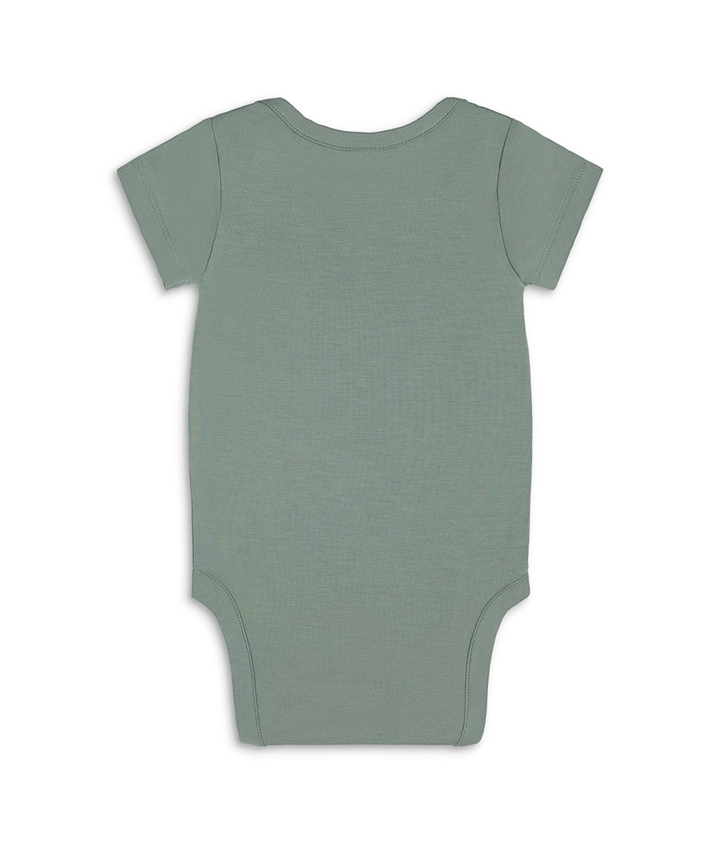 Bodysuit Short Sleeve Viscose from Bamboo Deep Olive