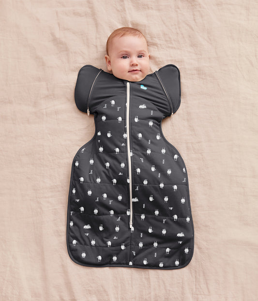 Swaddle Up™ Transition Bag 2.5 TOG Organic Cotton/Merino Wool Charcoal Lamb's Best Friend