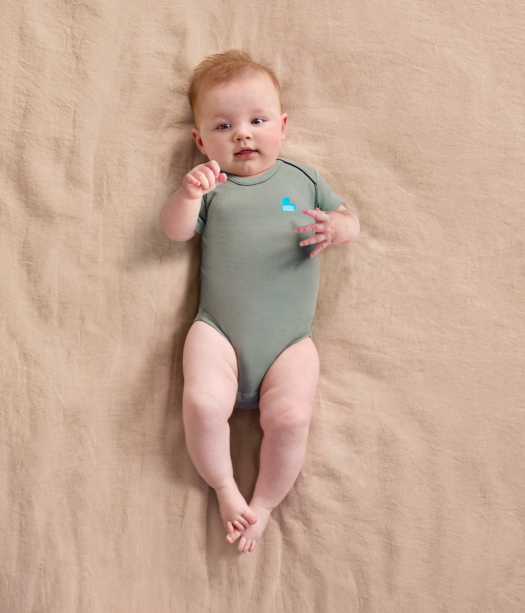 Bodysuit Short Sleeve Viscose from Bamboo Deep Olive