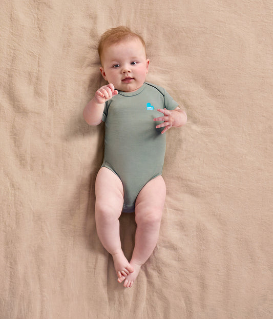 Bodysuit Short Sleeve Viscose from Bamboo Deep Olive