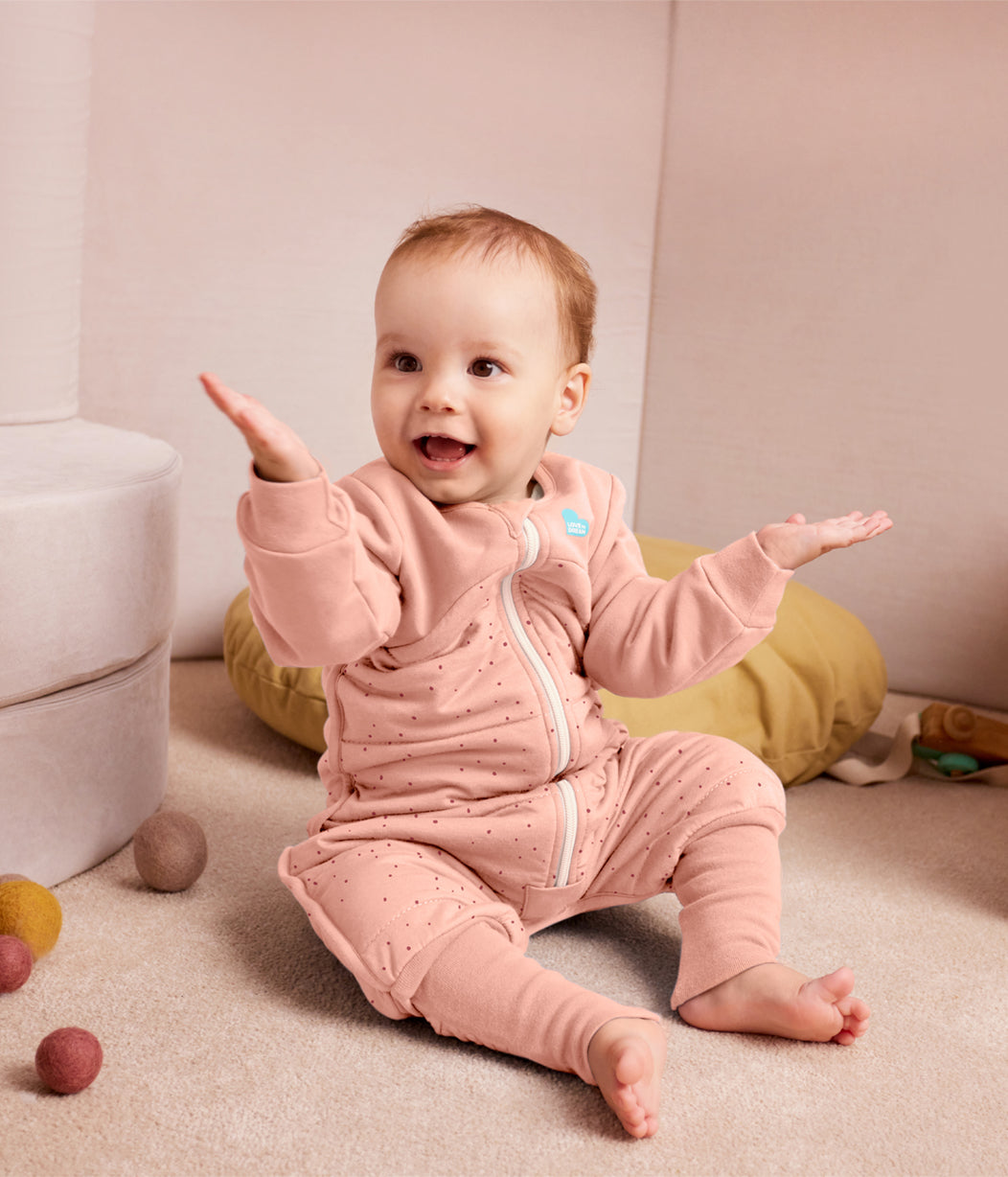 Sleep Suit Bundle | 1.5 | 2.5 TOG | Oatmeal Twigs | Rose Pebbles | Oatmeal Bees