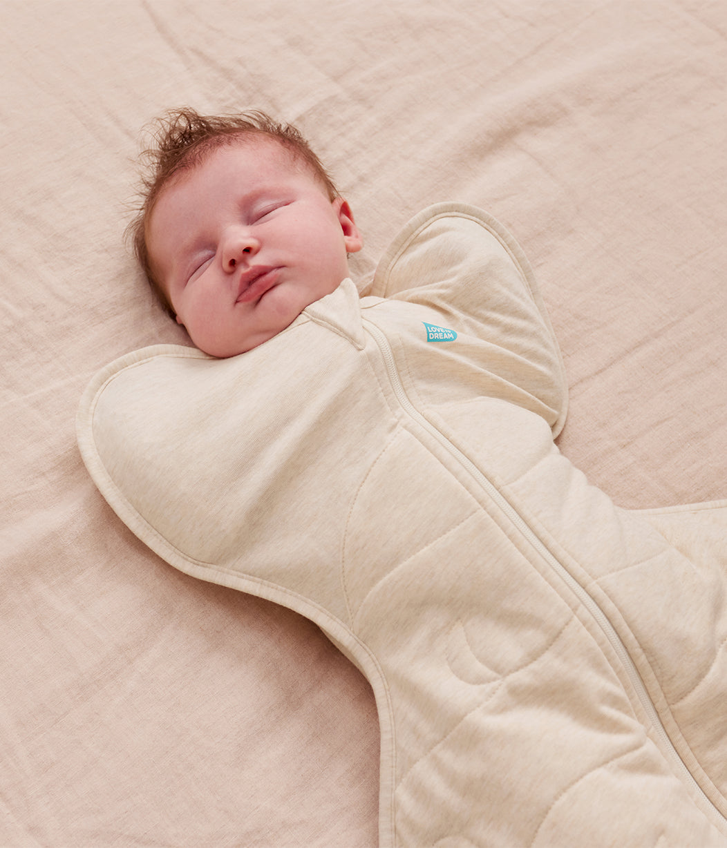 Swaddle Up™ 3.5 TOG Cotton Oatmeal Moon Quilting