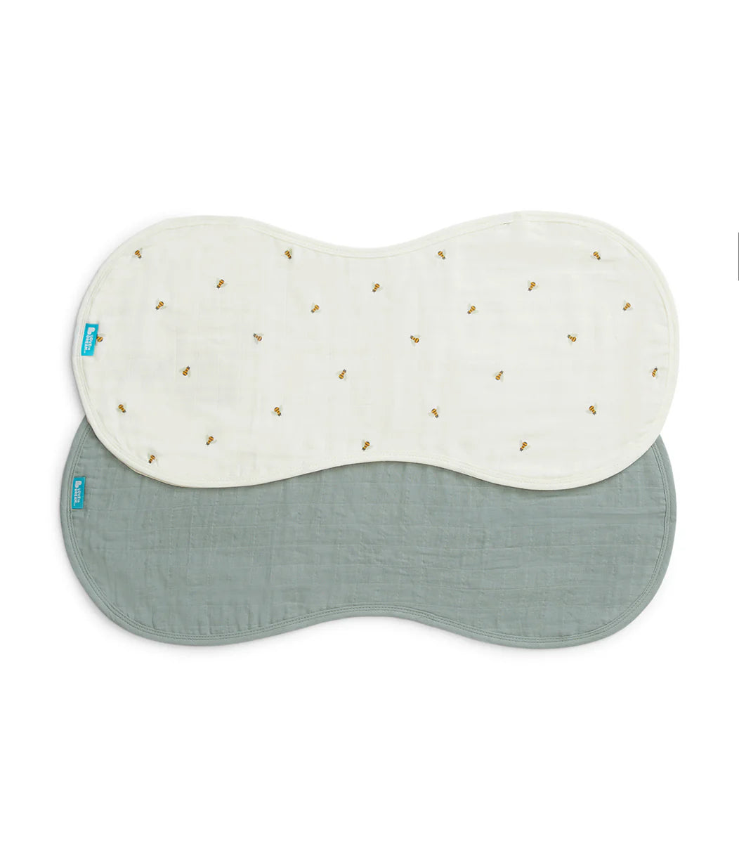 Newborn Essentials Bundle | Swaddle Up 0.2 TOG | Bib | Wash Cloth | Burp Cloth | Hooded Towel | Olive Stripe